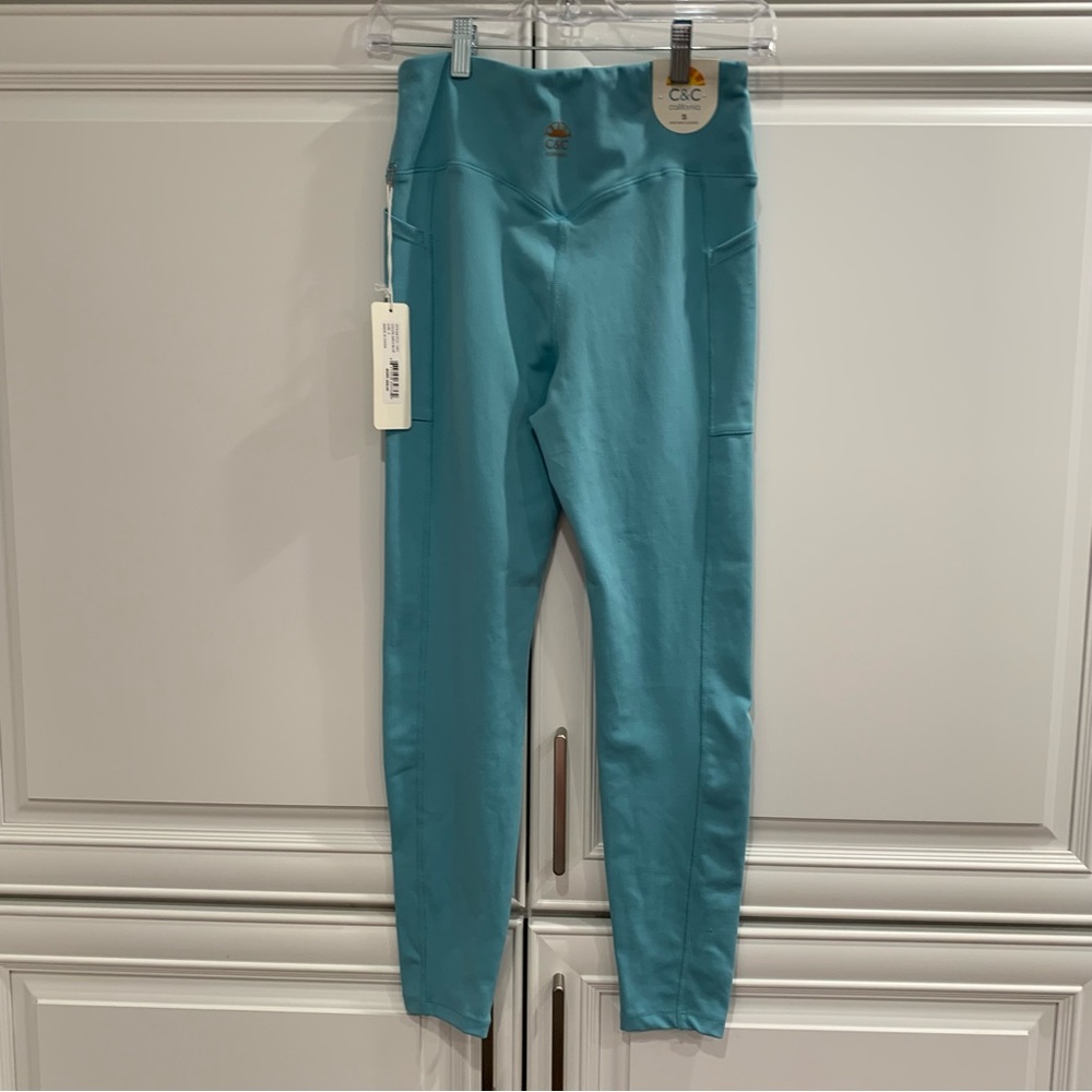 C&C California, Maui Blue,‎ High Waist Legging, Women’s Small